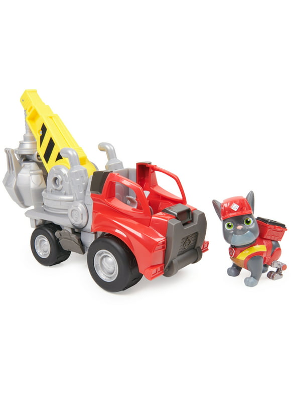 Rubble & Crew, Crane Grabber Toy Truck with Charger Action Figure, Toys for Kids Ages 3+