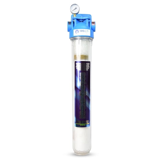 WECO ScaleMaster Elite Anti-Scalant Water Filtration System (Clear) with 1" NPT In/Out