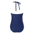 thumbnail image 5 of Zanarzt Maternity One Piece Swim Maternity Swimsuits V Neck Pregnancy Swimwear Maternity Bikini Blue,2XL, 5 of 5