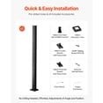 thumbnail image 7 of Cable Railing Post, 42x2x2 Inch Corner Railing Post, with L-Shaped Pre-Drilled Holes, Stainless Steel Cable Rail Post with Horizontal and Curved Bracket, 1-Pack, Black, 1JZLGZXHS1065S1EW001V0, 7 of 7