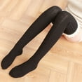 thumbnail image 4 of Womens High Socks Opaque Lace Thigh High Stockings Thigts Hosiery Thermal Hose High Waist Control Top Garter Belt Stockings Women's Exotic Apparel And Stockings Top Control Suspenders for Women Winter, 4 of 7