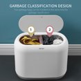 thumbnail image 3 of Mistaha 10L Trash Cans with Odor Control System Press Lid Trash Bin Garbage Classification Garbage Can for Home Kitchen Bathroom Office Bedroom, 3 of 8