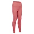 thumbnail image 4 of GEWSEY High Waisted Leggings for Women Buttery Soft Tummy Control Capri Yoga Pants for Workout Athletic ( Red, L/6), 4 of 4