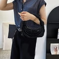 thumbnail image 5 of Bolsos personalizados con diseño de cordón de espagueti para mujer, modernos bolsos cruzados de un solo hombro en color negro, 5 of 5