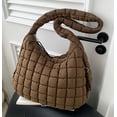 thumbnail image 2 of Soft Quilted Shoulder Crossbody Bag for Women Cloud Hobo Totes Bag Large Purse Dumpling Handbag Pleated Top Handle Bag, 2 of 9