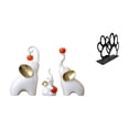 thumbnail image 1 of Esculturas de elefantes,Estatuas de elefantes,decoración del hogar,artesanías de cerámica,Servilletero de hierro,Servilletero con forma de pata,color negro,Dispensador de toallas de papel, 1 of 8