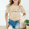 thumbnail image 3 of XQYLOS Girls Cute Pattern T-Shirt Hearts Print Basic Cotton Tops 2025 Summer Fashion Short Sleeve Crewneck Blouse Tops, 3 of 9