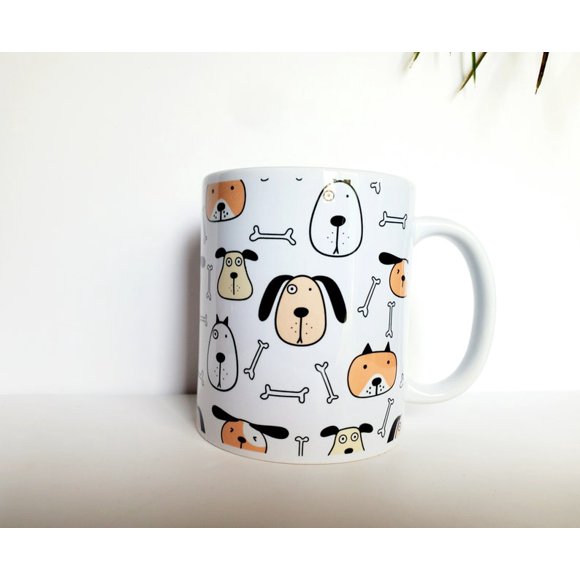 Tasse à Café Minimaliste pour Chien, Tasse pour Amateur de Chiens, Ensemble de Tasses Mignonnes pour Chien pour Chocolat Chaud, Ensemble Cadeau de Tasses pour Chien