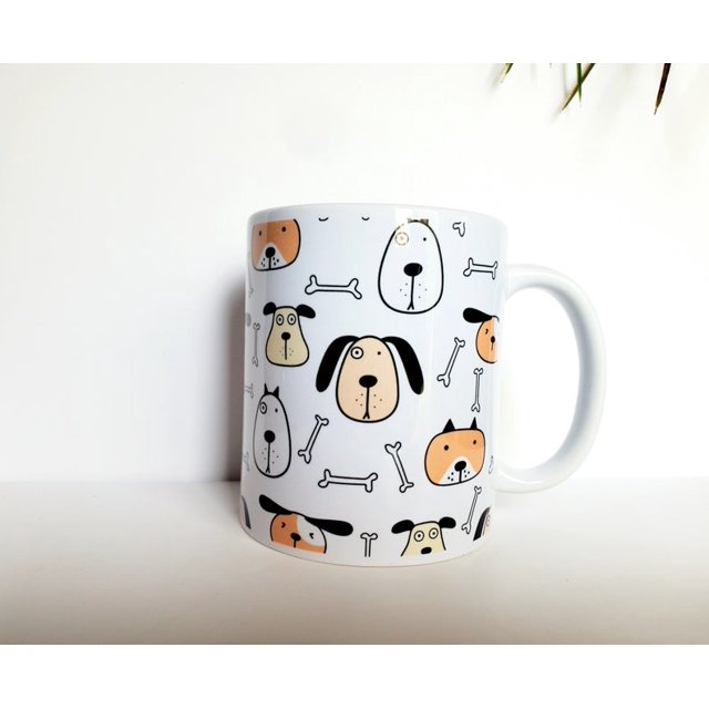 Minimalist Dog Coffee Mug, Dog Lover Mug, Cute Dog Hot Chocolate Mug Set, Dog Mug Gift Set