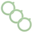thumbnail image 3 of 3 Pack Silicone Replacement Gasket, Airtight Rubber Seals Rings for Mason Jar Lids, Leak-Proof Canning Silicone Fitting Seals for Glass Clip Top Jars, Light Green, 3 of 10