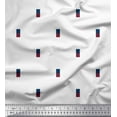 thumbnail image 1 of Soimoi Blue Poly Georgette Fabric Geometric Square & Jamdani Print Fabric by the Yard 52 Inch Wide, 1 of 1