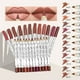 thumbnail image 3 of Juego de 12 delineadores de labios mate, lápices labiales resistentes al agua., 3 of 13