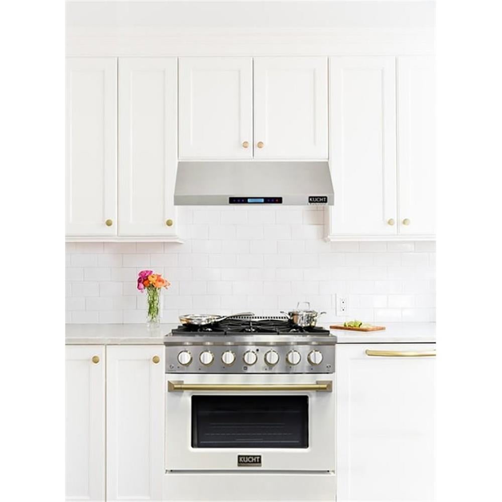 Kucht Professional 30" Stainless Steel Propane Gas Range in Gold/ White/Silver