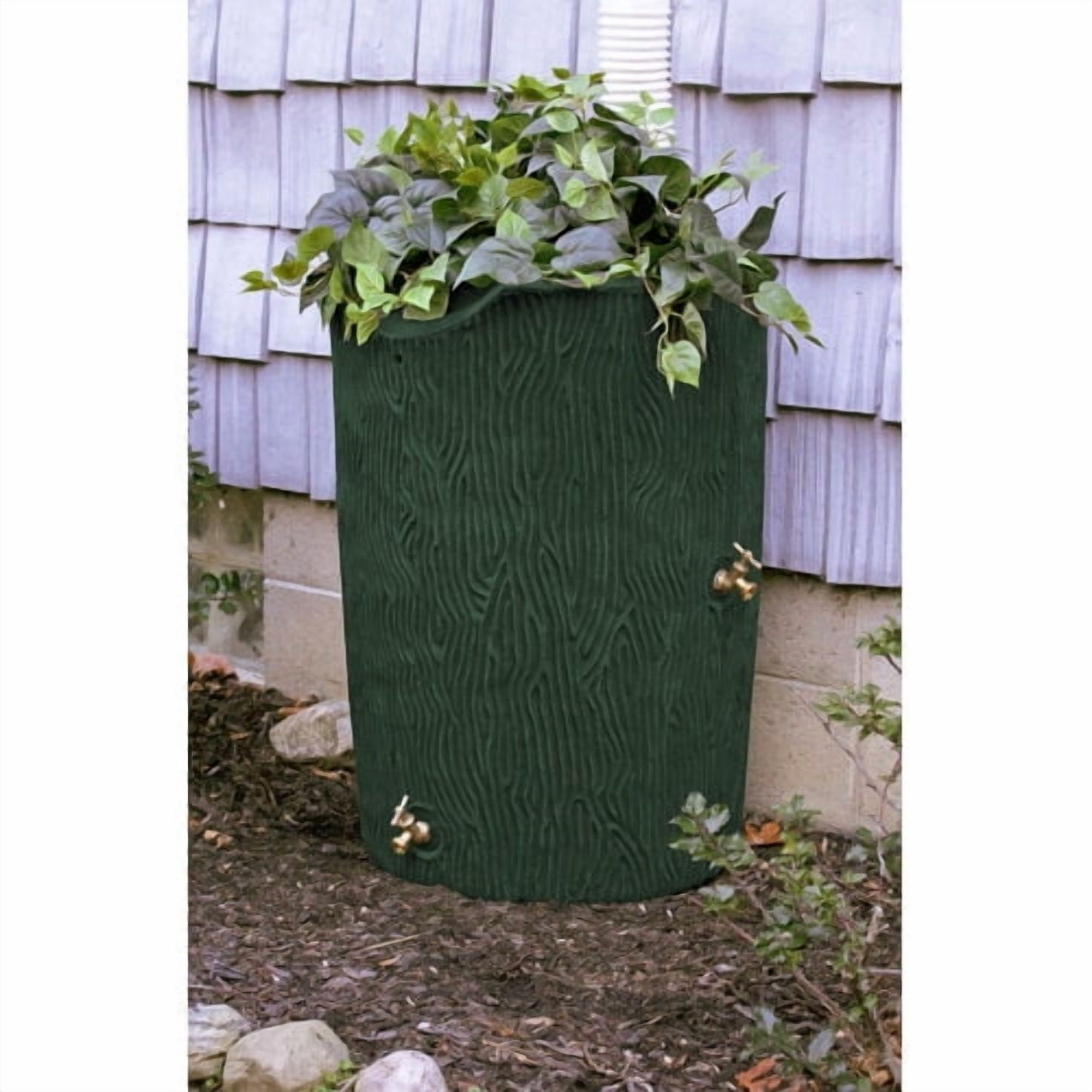 Good Ideas Impressions Bark 50 Gallon Rain Saver - Dark Granite