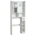 thumbnail image 5 of Ktaxon Over the Toilet Bathroom Storage Cabinet Space Saver with 2 Doors and 4 Adjustable Shelves, White, 5 of 17