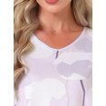 thumbnail image 5 of DARING DIVA Women's Short Sleeve Nightgown Soft Stretchy Pajama Dress L Purple, 5 of 7