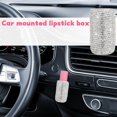 thumbnail image 5 of Car Lip Balm & Lipstick Organizer with Rhinestones, Car Dashboard Jewelry Tray, Valentine's Gift for Women, Cup Holder Storage Trinket Box Red, 5 of 7