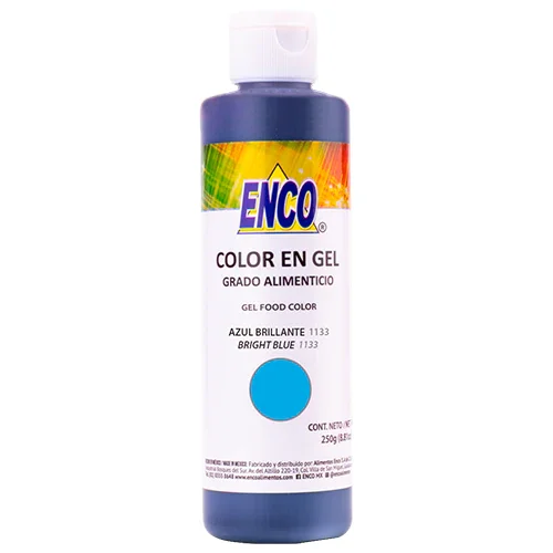 Color Comestible En Gel Azul Real 250 Grs Enco Enco Azul Brillante 250g 1131-250