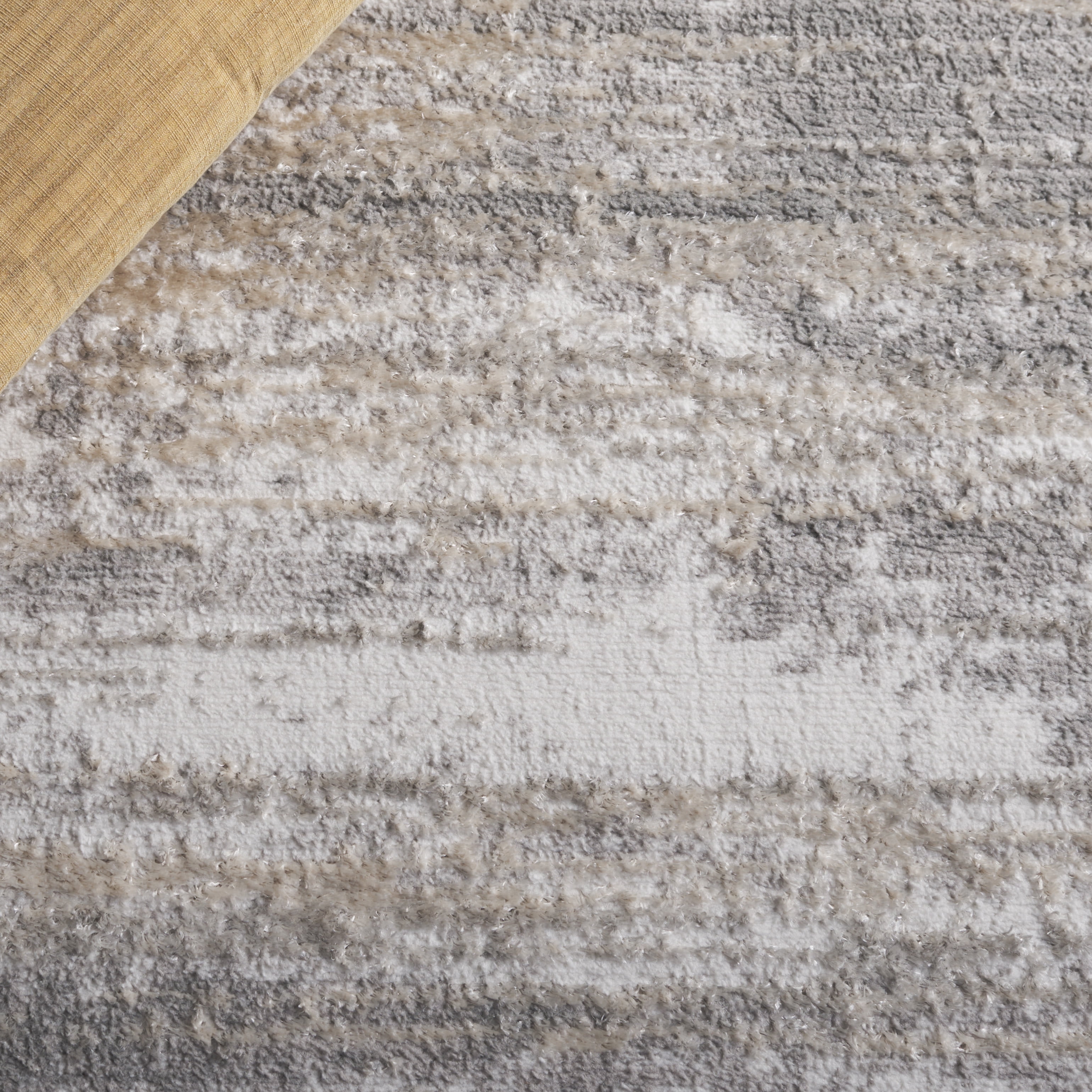 SAFAVIEH Maya Elvina Abstract Area Rug, Ivory/Grey, 6'7" x 6'7" Square