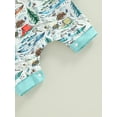 thumbnail image 6 of Caoirhny Newborn Sleeveless Patchwork Edge Romper, Marine Animals Printed Round Neck Snap Crotch Loose Fit Bodysuit, 6 of 8