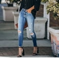 thumbnail image 4 of SNOWSONG Jeans for Women, Womens Casual High Waist Stretch Straight Street Style Denim Trousers High Waisted Jeans, Fall Jeans 1PC Jeans Light Blue S, 4 of 8