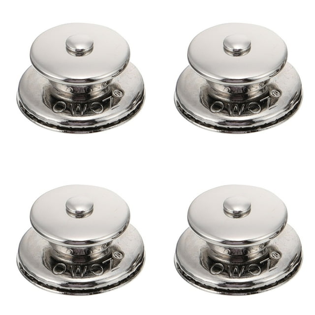 Luxshiny 4Pcs Marine Snap Buttons Copper for Indoor Use with Firm Grip Silver