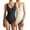 01 Pack (Black & White), variant on Women 2 Piece Thong Bodysuit Sexy V Neck Backless Sleeveless Tank Tops
