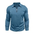 thumbnail image 2 of HUANBAI Long Sleeve Shirt With Zipper Pocket Athletic Performance Pullover Top For Sports And Casual Wear, 2 of 6