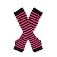 thumbnail image 3 of Seyurigaoka Women Juniors Stockings and Gloves Set Striped Knitted Over Knee High Socks + Fingerless Arm Sleeve Gloves for Teen Girls, 3 of 3