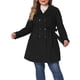 thumbnail image 1 of Abrigo de mujer de talla grande Agnes Orinda, abrigo de ante sintético, de doble botonadura y con cinturón, chaqueta de otoño e invierno 1X negra, 1 of 6