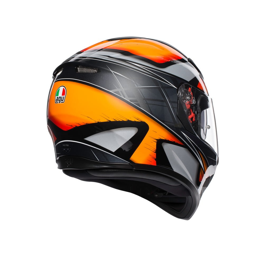 AGV K3 SV Liquefy Motorcycle Helmet Black/Orange - Walmart.com