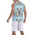 thumbnail image 5 of Rocae A Funny Little Dalmatian Puppy for Men's Basketball Jersey Lightweight and Breathable Athletic Tank Top,Quick-Drying Sports Jersey Large, 5 of 9