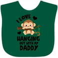 thumbnail image 3 of Inktastic Monkey I Love Hanging out with My Daddy Boys or Girls Baby Bib, 3 of 4
