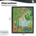 thumbnail image 4 of Stupell Industries Eclectic Flamingos in Dotted Pond Black Floating Frame Canvas Art, 17 x 21, by Nabeela Rumi, 4 of 8