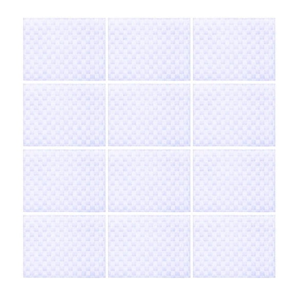 Set de 12 individuales rectangulares Saleen (púrpura pastel)