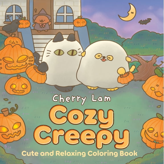 Cozy Creepy: Cute and Relaxing Coloring Book [A Halloween Coloring Book], (Paperback)
