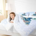 thumbnail image 3 of Feelyou Dreamy Fairy Mermaid Princess Twin Bedding Sets for Kids Boys Girls, Glitter Starry Sky Stars Bedding Comforter Set, Blue, Reversible, 7 Pieces, 3 of 7