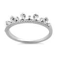 thumbnail image 3 of 925 Sterling Silver Oxidized Platinum Plated Princess Tiara Women Valentines Day Gifts Ring, 3 of 4