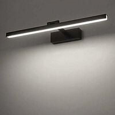 Bathroom Mirror Light 6000K Cold White 12W LED Bathroom Light Modern Indoor Bathroom Light Black Lamp Bathroom Lighting 1000LM 50CM