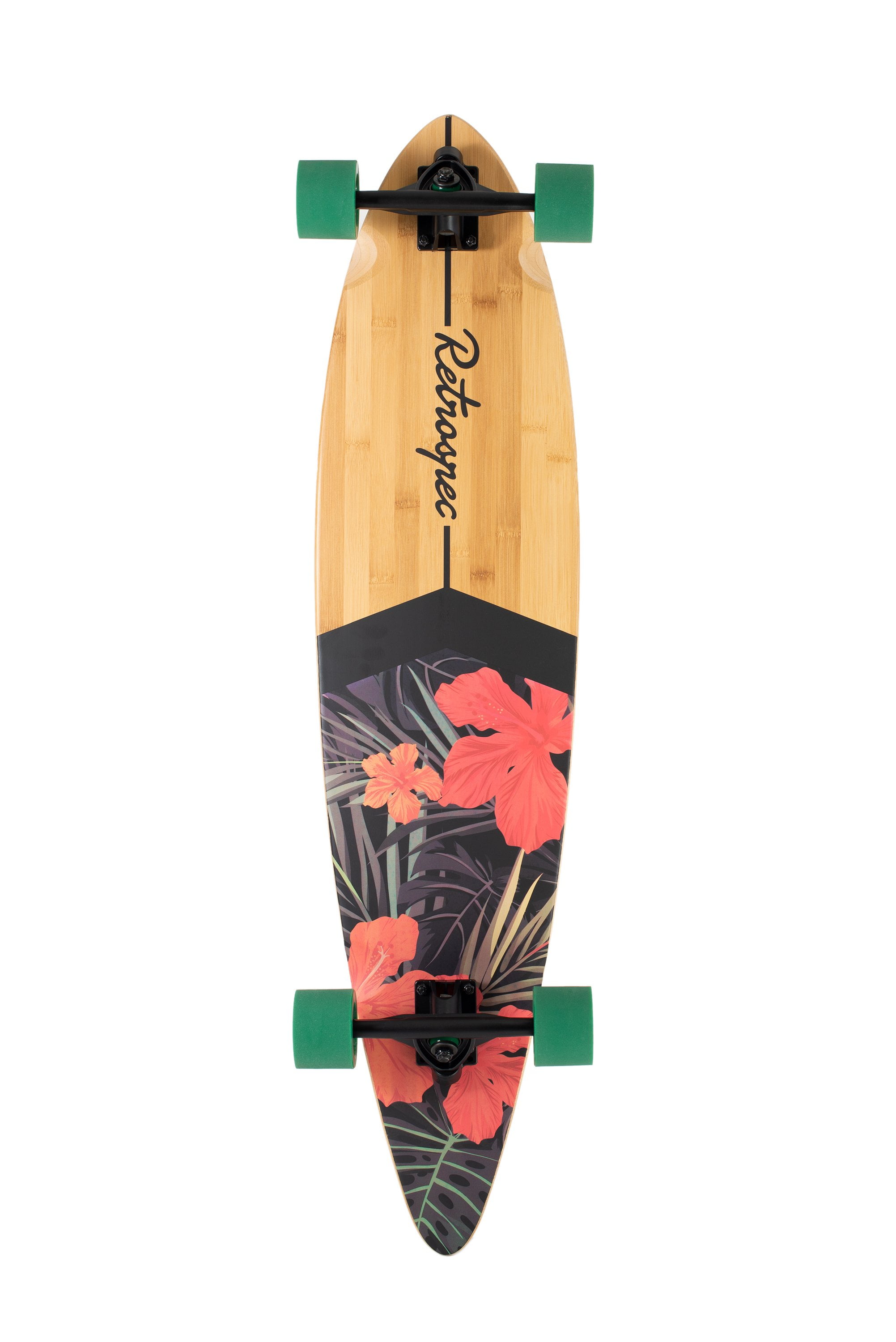 Retrospec Zed Longboard Pintail Bamboo Long board Skateboard Cruiser