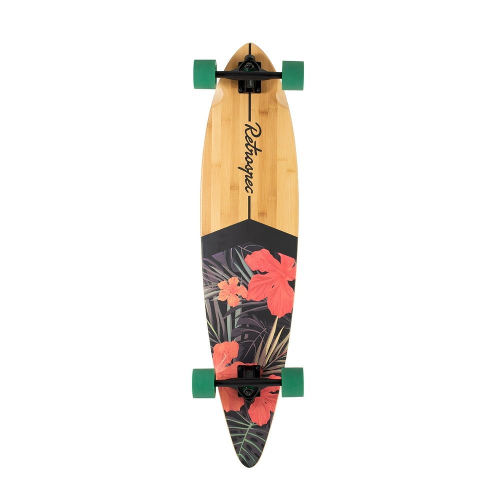 Retrospec Zed Longboard Pintail Bamboo Long board Skateboard Cruiser