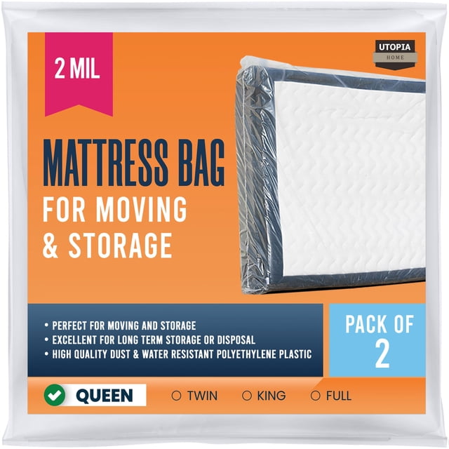Bolsa de colchón Utopia Home para mudanzas tamaño queen (paquete de 2)