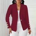 thumbnail image 6 of Edvintorg Womens Blazers for Work Casual Long Sleeve Notch Lapel Suit Jackets with Buttons Fashion Clothing Women Wine XXL, 6 of 9