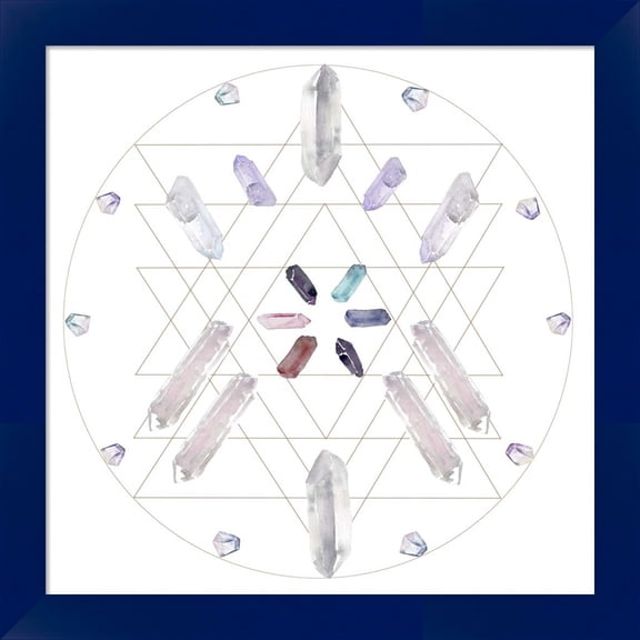 Great Art Now Crystal Matrix III by Jennifer Parker, Framed Wall Art, 14W x 14H