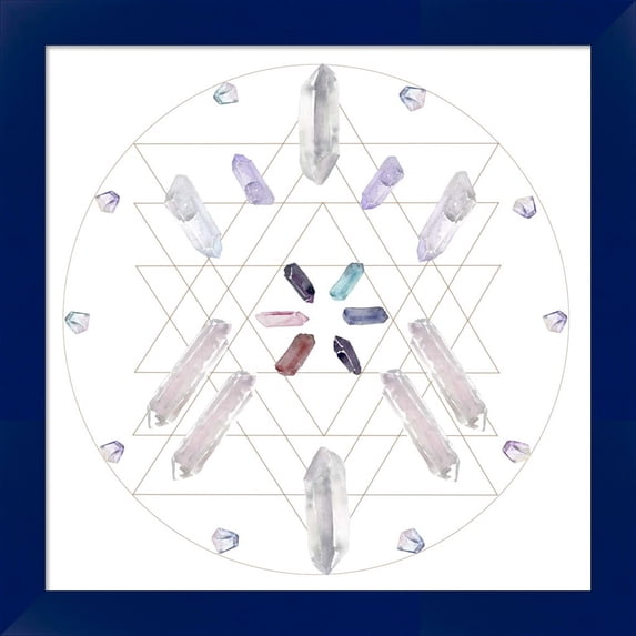 Great Art Now Crystal Matrix III by Jennifer Parker, Framed Wall Art, 14W x 14H