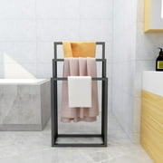 Tuphen Metal Freestanding Towel Rack 3 Tiers Hand Towel Holder,Bathroom,Black