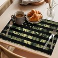thumbnail image 3 of Green American Flag Placemats Set of 4, Wooden Grain Washable Wipeable Table Mats for Dining Tables, Indoor Outdoor Kitchen Place Mats for Holiday Party Table Decor, 3 of 9