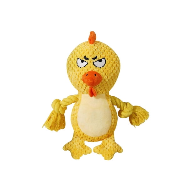 Juguete interactivo y chirriante para mascotas, de nailon, con diseño de piña, forro polar y cuerda de papel crujiente, para perros pequeños, con formas de elefante, tigre y pollito
