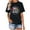 Black, variant on Fesfesfes Tshirts for Women Summer Regular Printed Regular Women Round Neck Short Sleeves Top Womens Dress Shirts 2XL(US:12)
