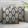 thumbnail image 3 of Qinduosi of New Living Series Leaf Geometric Coffee Decorative Pillow Cover Cushion Cover cm White, 3 of 5